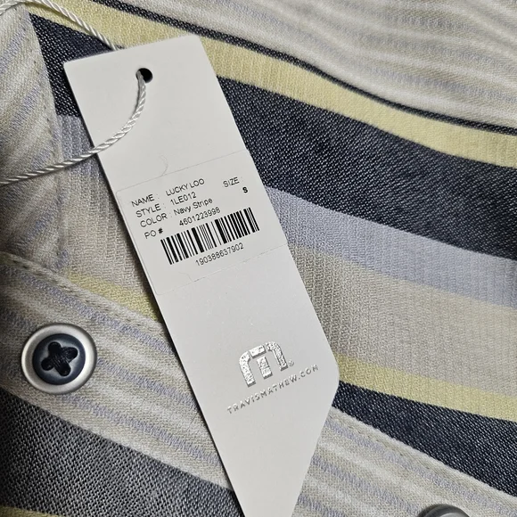 NWT Travis Matthew LUCKY LOO Navy stripe romper With Pockets! Sz S - Picture 4 of 14